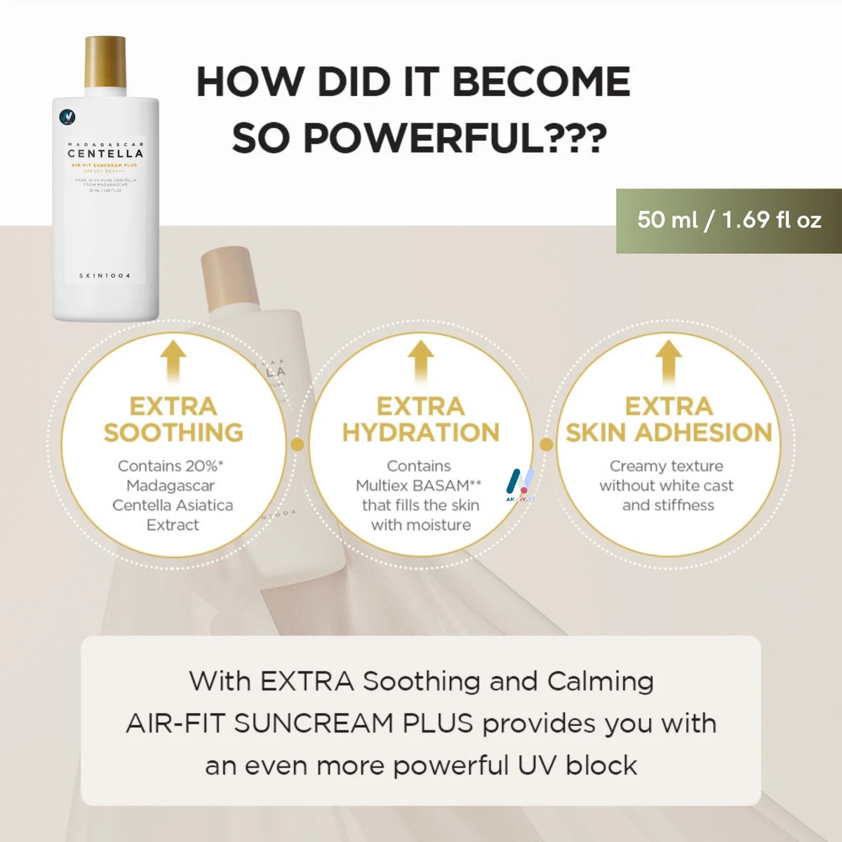 SKIN1004 - Madagascar Centella Air-Fit Suncream Plus [50ml]